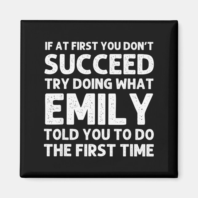 Emily Name D Birthday Funny Christmas Joke  Magnet (Front)