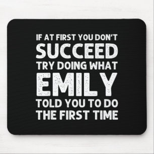 Emily Name D Birthday Funny Christmas Joke Mouse Mat