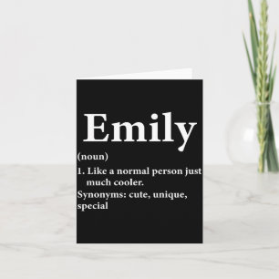 Emily Name Definition Funny D  Card