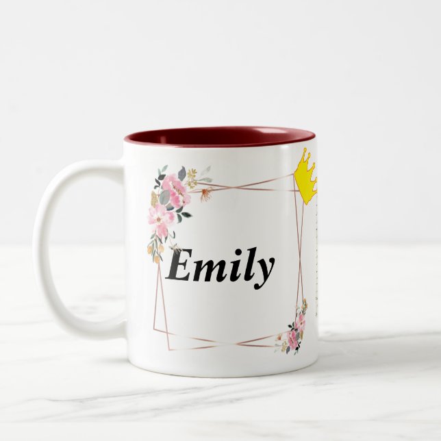 @Emily name Mug – Custom Coffee Cup with An (Left)