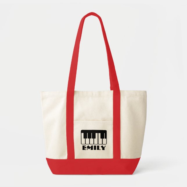 Emily  Name Piano Music Tote Bag (Front)