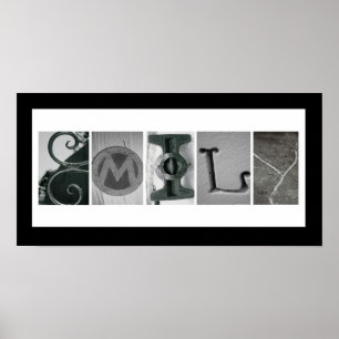 Emily Spelt Out in Photo Alphabet Letters Poster