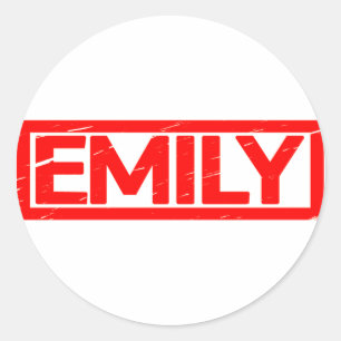 Emily Stamp Classic Round Sticker