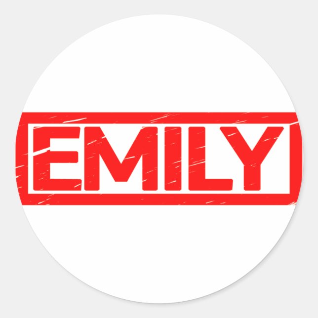 Emily Stamp Classic Round Sticker (Front)