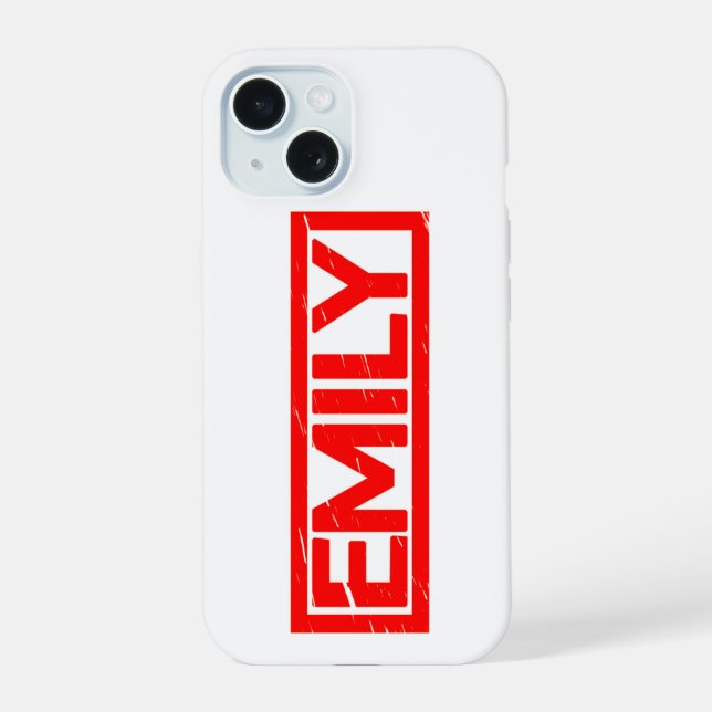 Emily Stamp iPhone 15 Case (Back)