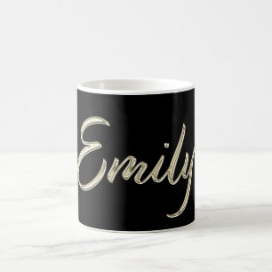 Emily white gold Handwriting Tasse Kaffeetasse Coffee Mug