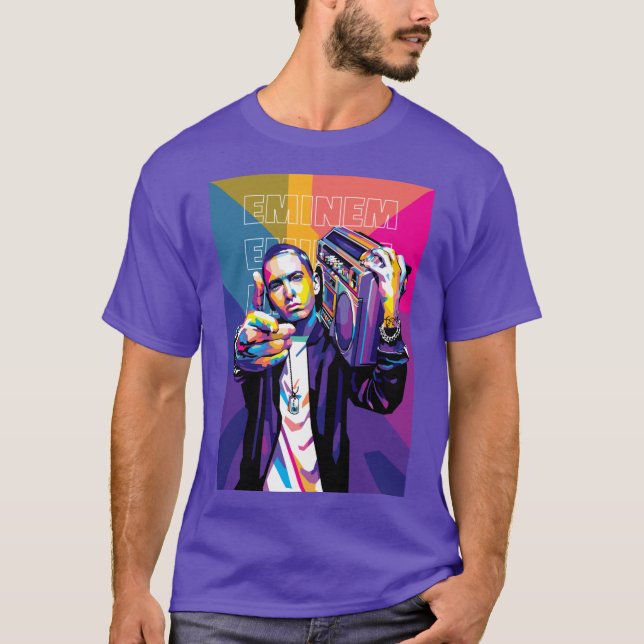 Eminem in WPAP Style Colorful boy T-Shirt (Front)