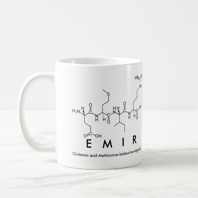 Emir peptide name mug (Left)