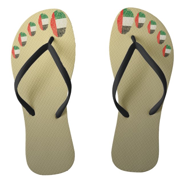 Emirate touch fingerprint flag flip flops (Footbed)