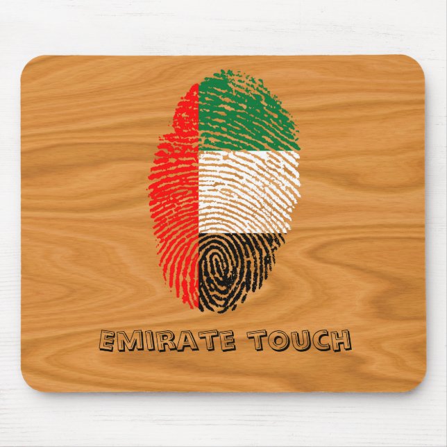 Emirate touch fingerprint flag mouse mat (Front)
