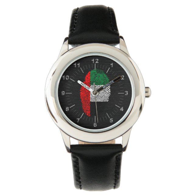 Emirate touch fingerprint flag watch (Front)
