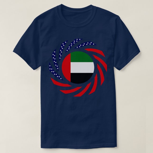 Emirati American Multinational Patriot Flag Series T-Shirt (Design Front)