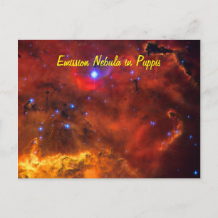 Emission Nebula NGC 2467 in Constellation Puppis Postcard