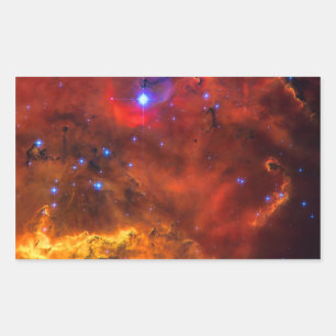 Emission Nebula NGC 2467 in Constellation Puppis Rectangular Sticker