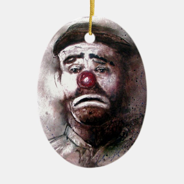 Emit Kelly Clown Art.jpg Ceramic Tree Decoration (Front)