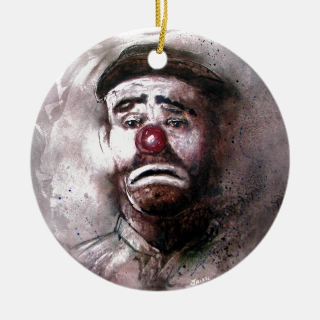Emit Kelly Clown Art.jpg Ceramic Tree Decoration (Front)