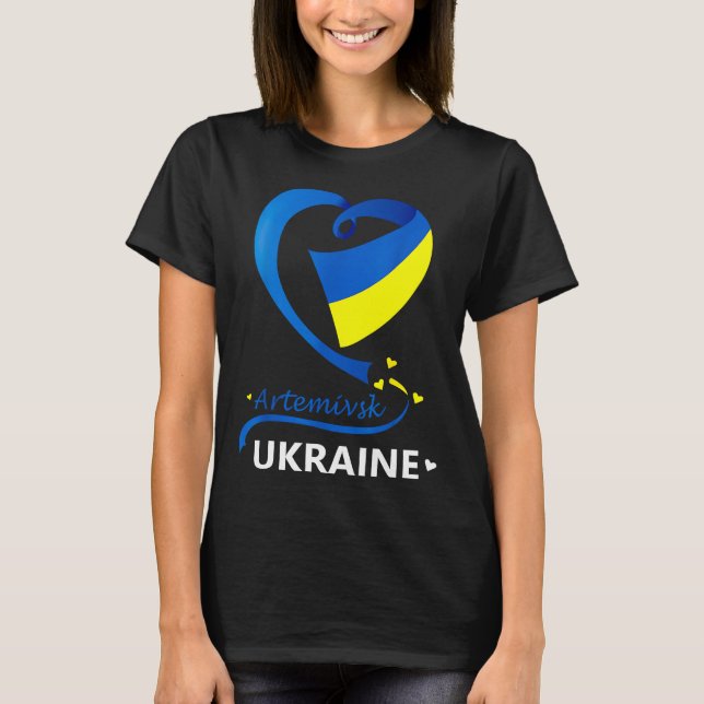 emivsk Ukraine National Flag He Emblem Crest T-Shirt (Front)