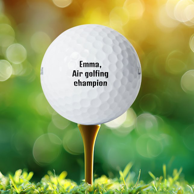 'Emma, Air Golfing Champion', Funny,Personalised Golf Balls (Creator Uploaded)
