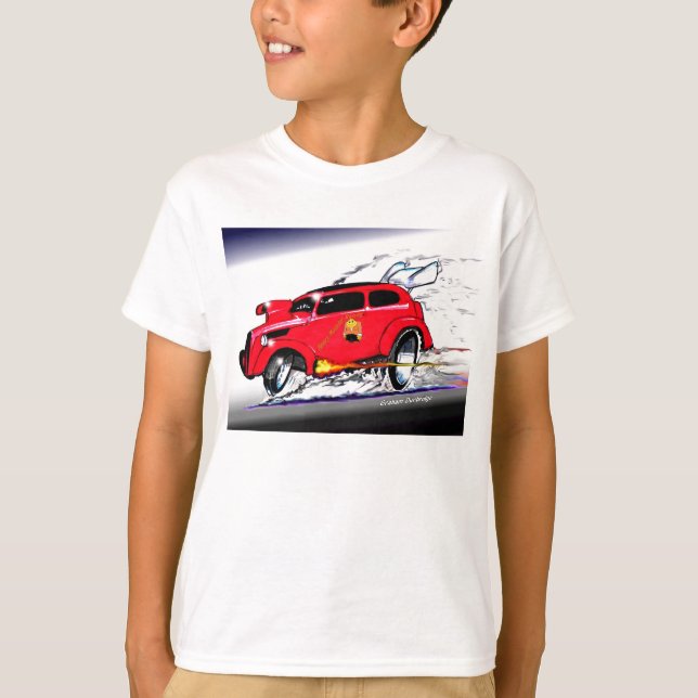 Emma and Neils Honey monster Racing Pop T-Shirt (Front)