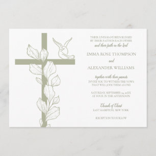 Emma Bible Verse 1 John 4:16 Christian Wedding Invitation