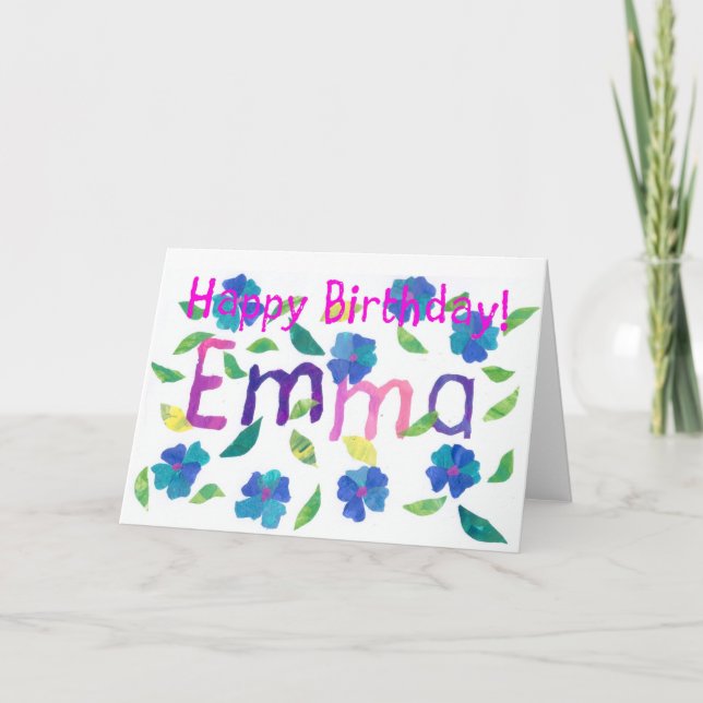 'Emma' Birthday Card (Front)