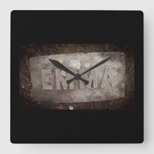 Emma Borden Grave Marker - Fall River, MA Square Wall Clock