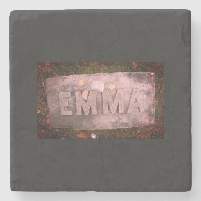 Emma Borden Grave Marker, Fall River, MA Stone Coaster (Front)