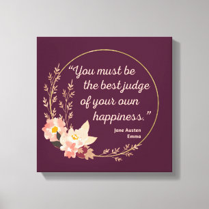 Emma By Jane Austen Quote I - Cute Style Canvas Print