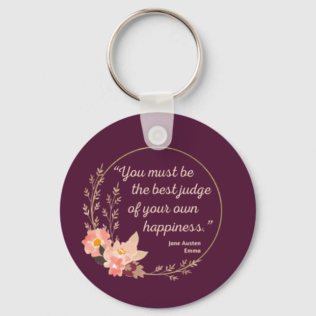 Emma By Jane Austen Quote I - Cute Style Key Ring (Front)