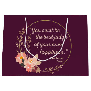 Emma By Jane Austen Quote I - Cute Style Large Gift Bag