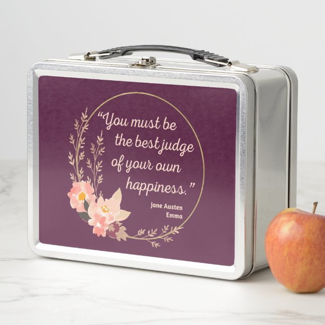 Emma By Jane Austen Quote I - Cute Style Metal Lunch Box (In Situ)