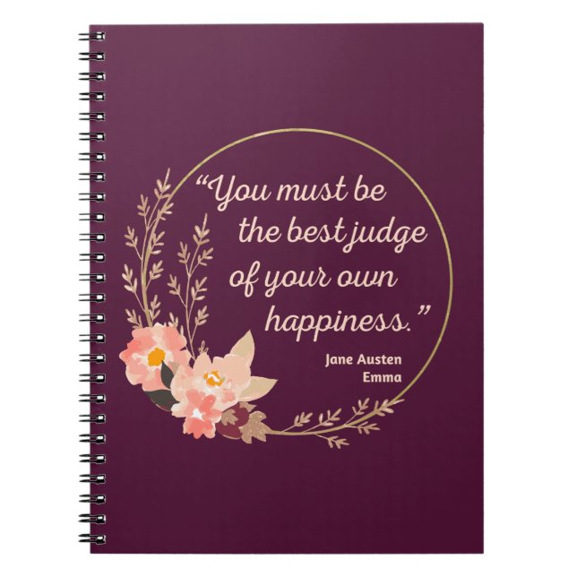 Emma By Jane Austen Quote I - Cute Style Notebook (Front)