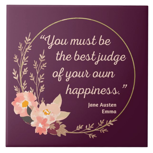 Emma By Jane Austen Quote I - Cute Style Tile (Front)