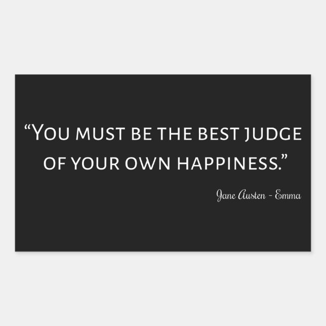 Emma By Jane Austen Quote I Rectangular Sticker (Front)