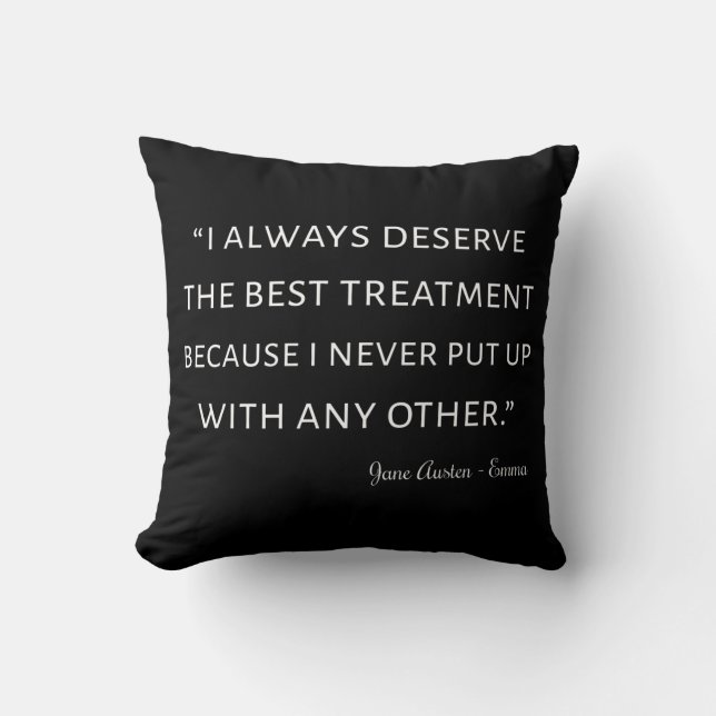 Emma By Jane Austen Quote II Cushion (Front)