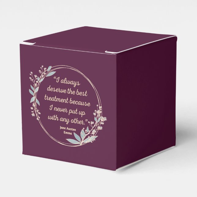 Emma By Jane Austen Quote II - Cute Style Favour Box (Front Side)