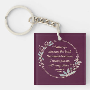 Emma By Jane Austen Quote II - Cute Style Key Ring