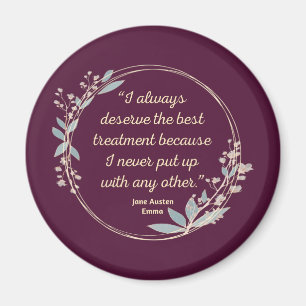 Emma By Jane Austen Quote II - Cute Style Magnet