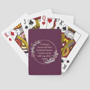 Emma By Jane Austen Quote II - Cute Style Playing Cards