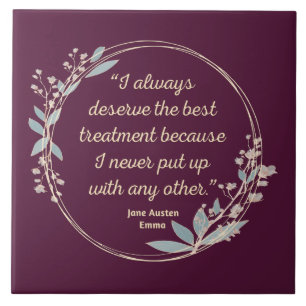 Emma By Jane Austen Quote II - Cute Style Tile
