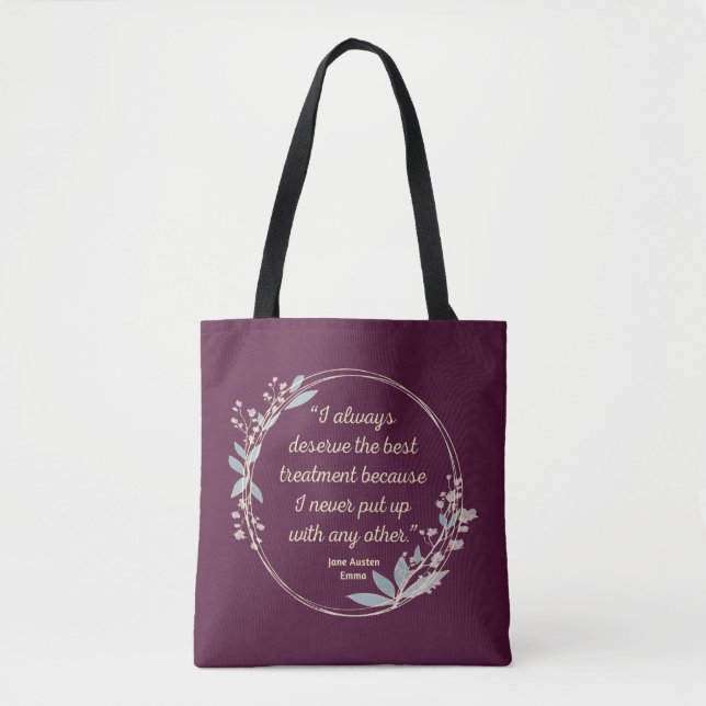 Emma By Jane Austen Quote II - Cute Style Tote Bag (Front)
