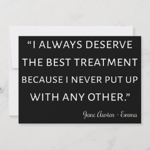 Emma By Jane Austen Quote II Invitation