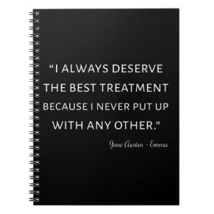 Emma By Jane Austen Quote II Notebook