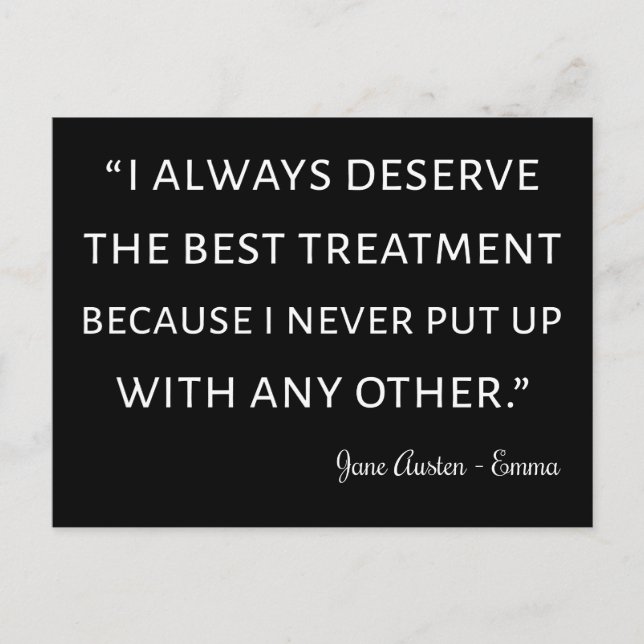 Emma By Jane Austen Quote II Postcard (Front)