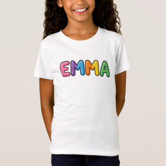 Emma Colourful Bubble Letters Cute Name Design T-Shirt