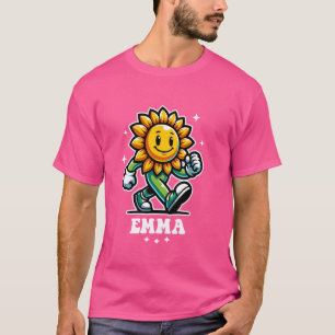 Emma Cute Sunflower Design for Girls Name Emma T-Shirt