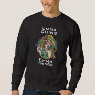 Emma doing sweatshirt