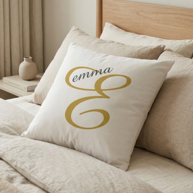 Emma Elegant Gold Name Decor Cushion (Creator Uploaded)