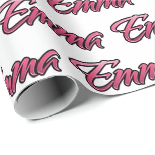 Emma faded pink personalized gift paper