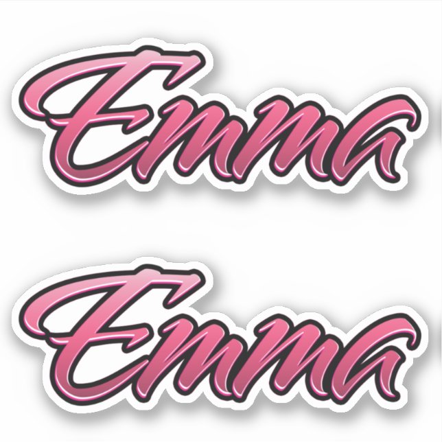 Emma faded pink stickers sticker set (Front)